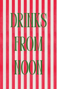 Drinks from Noon - Tennis Set Linen Teatowel