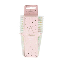 Shabby Gold Scalloped Cups - Set Of 8