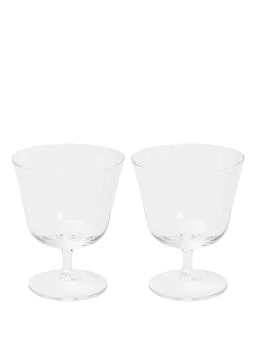 Curve Stem Glass - Set of 2 - Small - Clear