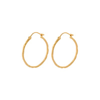 Ice Creoles Hoops - Gold Plated
