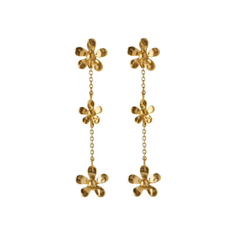 Wild Poppy Earrings - Gold Plated