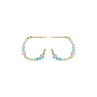 Sea Colour Hoops - Gold Plated