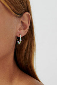 Sea Colour Hoops - Gold Plated