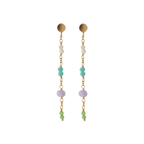 Sea Colour Earrings - Gold Plated