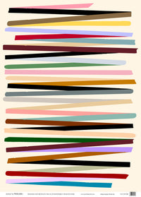 Pavilion - Multicoloured Striped Ribbon Effect Gift Wrap GW-008