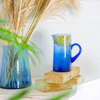 Nicola Spring - Jebel Recycled Glass Jug - 1L - Blue