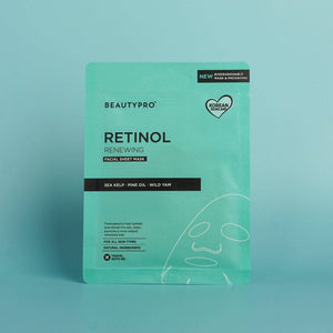 RETINOL Renewing Facial Sheet Mask - 100% Biodegradable
