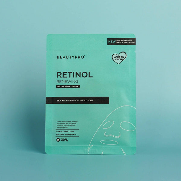 RETINOL Renewing Facial Sheet Mask - 100% Biodegradable