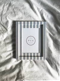 Sky & Scarlet Tailor Stripe Frame: 10x8in (7x5in)