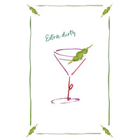 Extra Dirty - Martini Linen Teatowel