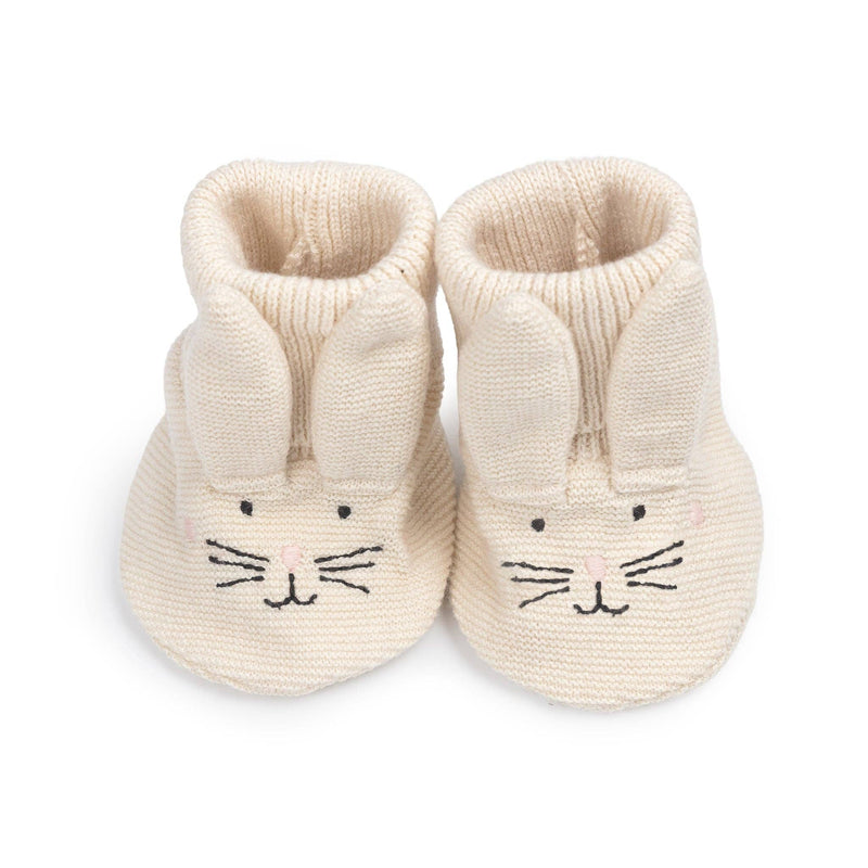 Cotton Knit Baby Slipper Socks: Rabbit