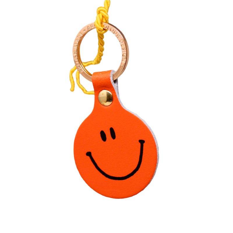 Feeling Lush Smilie Face Key Fob - Orange