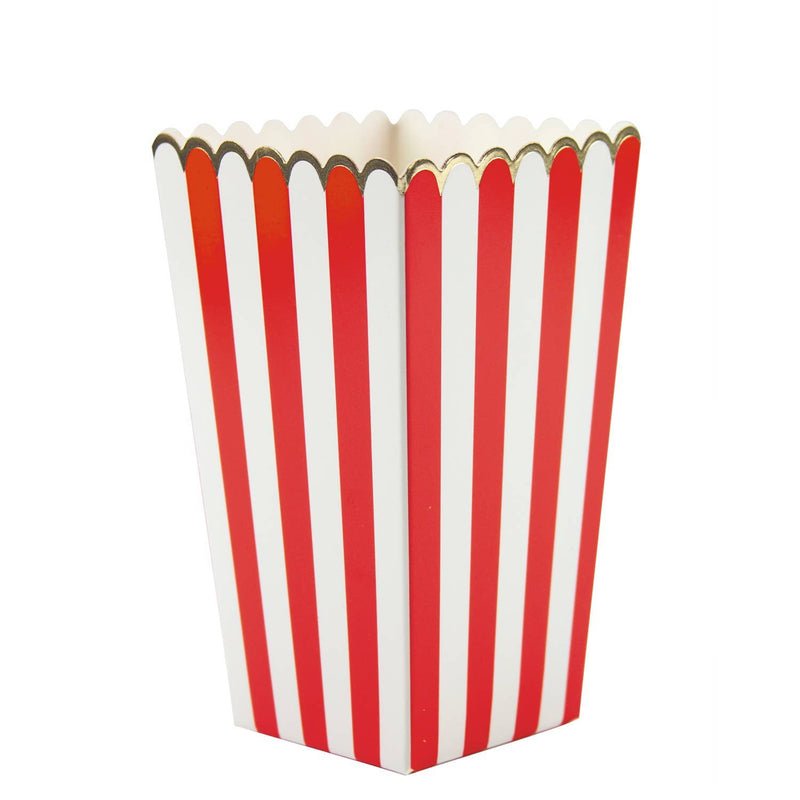 RED AND WHITE POPCORN BOXES X 8