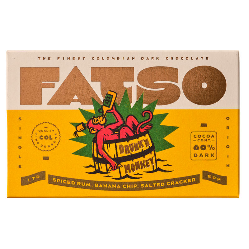 Drunk'n Monkey 150g - 60% Dark chocolate vegan chunky bar