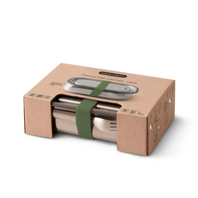 Large Stainless Steel Lunch Box - Orange