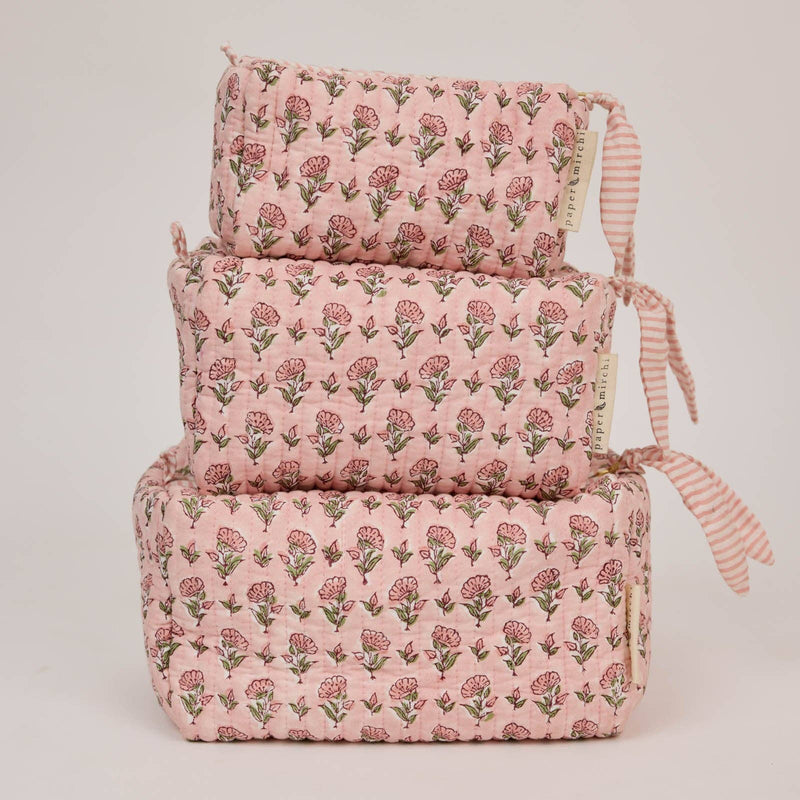 Large Toiletry Bag - Ditsy Floral Blush