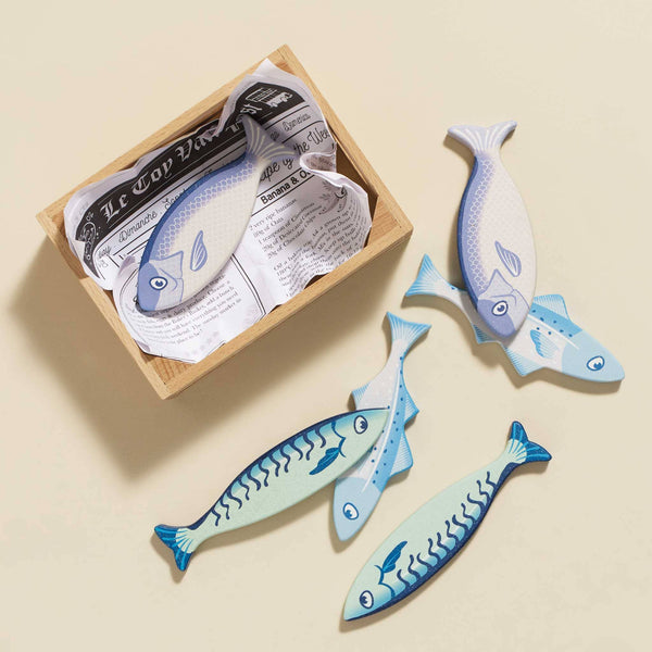 Market Fish Wooden Play Food Crate