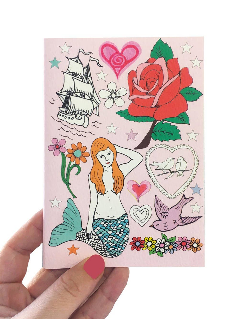 A6 Notebook - Mermaid Tattoo