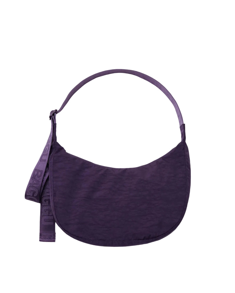 Medium Nylon Crescent Bag - Fig