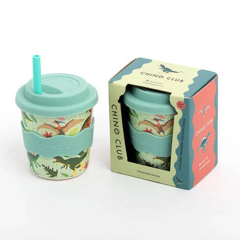 Dinosaur Babychino Cup 8oz (Straw Included)