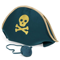 Pirate hat and eye patch set