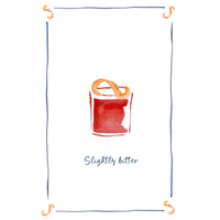Slightly Bitter Negroni - Linen Tea Towel