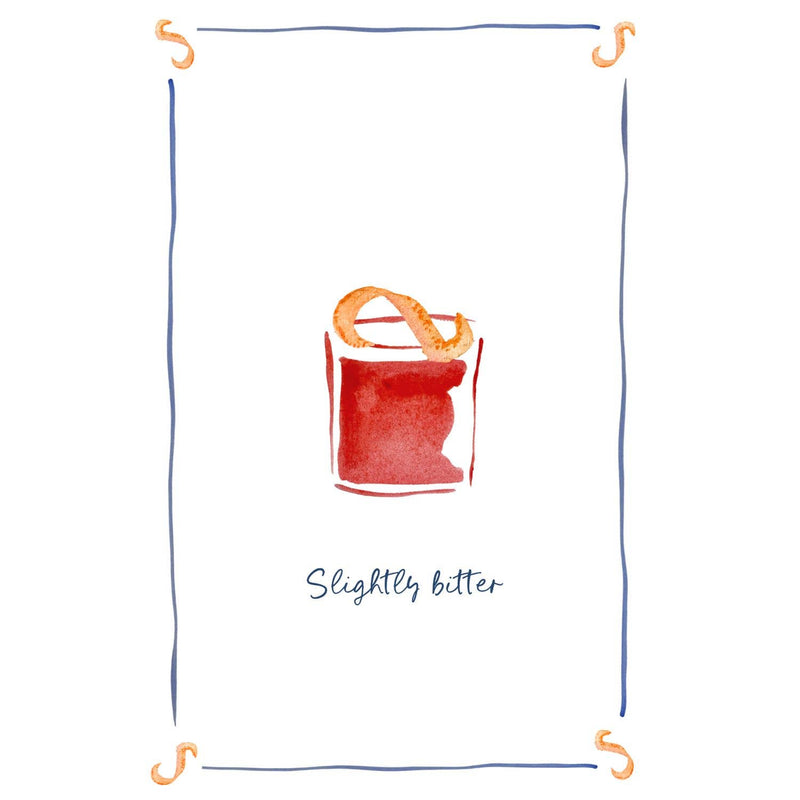 Slightly Bitter Negroni - Linen Tea Towel