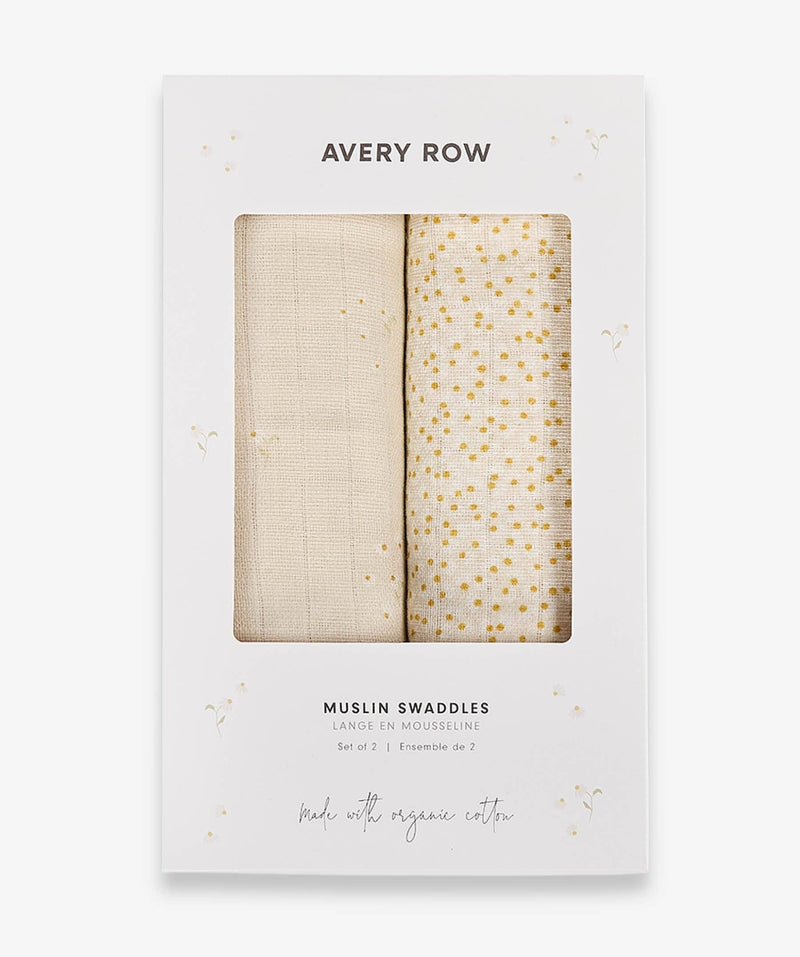Organic Baby Muslins, Set of 2 - Wild Chamomile / Daisy Meadow