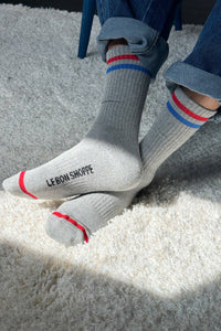 Extended Boyfriend Socks - Powder Blue
