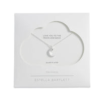 Moon and Star Necklace - Silver