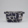 Toiletry Bag - 100% Linen: Large / Printed Navy Creatures