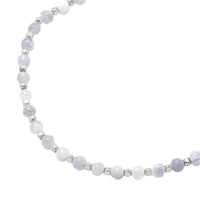 Amelia Bracelet - Blue Lace Agate - Silver Plated