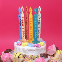 Birthday Candle Bookmark - Apricot/Pink