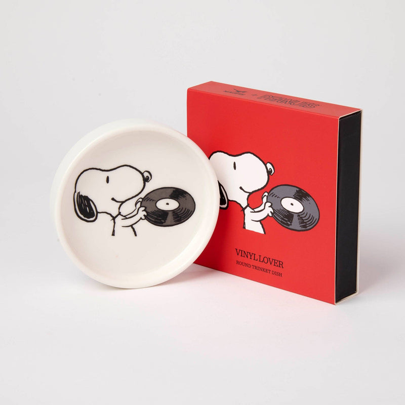 Peanuts Round Trinket Dish, Vinyl Lover