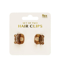 Mini Hair Claw Clips - Brown Bears