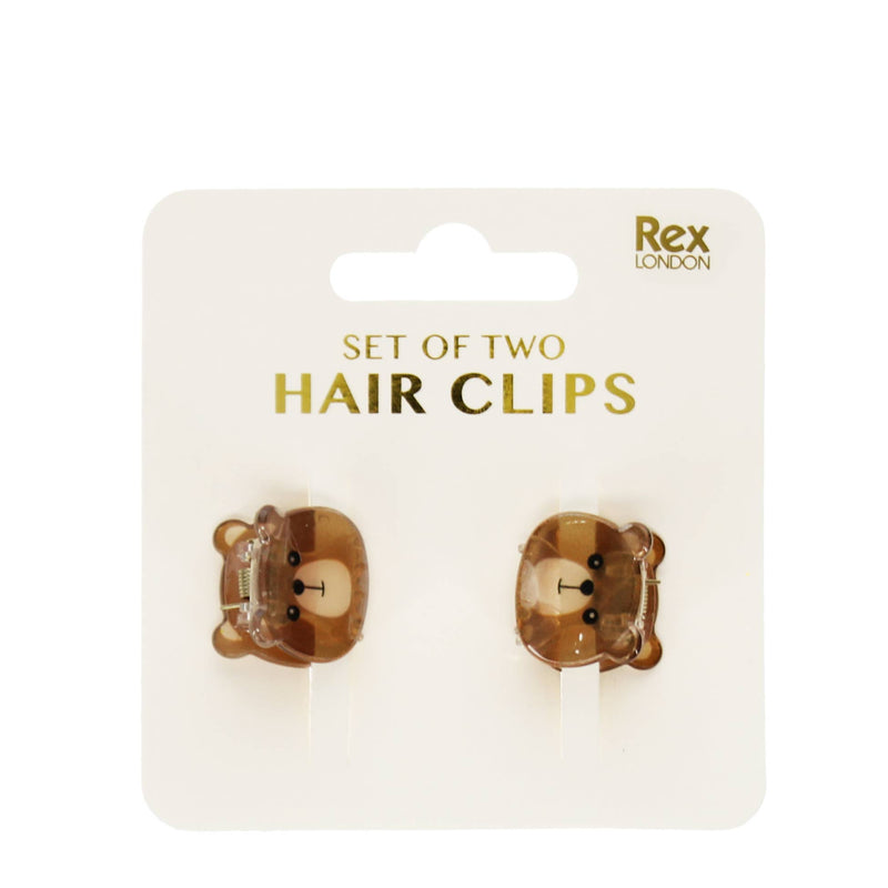 Mini Hair Claw Clips - Brown Bears