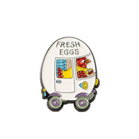 Magpie x Richard Scarry Egg Van Enamel Pin