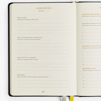 Productivity Planner Black - Time Tracking, Goals, Self-Care