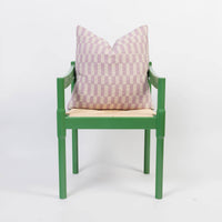 Cotton Woven Throw Pillow/Cushion Cover: Blok Pink