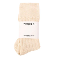 Alpaca Bed Socks - Cream (Size 4-8)
