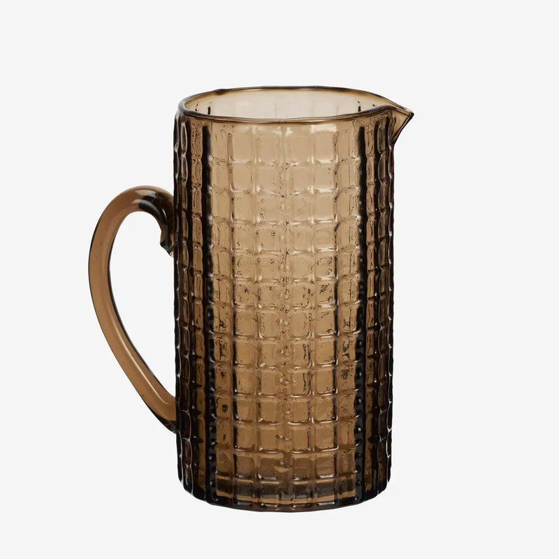 Madam Stoltz - Coloured Glass Jug (Brown)