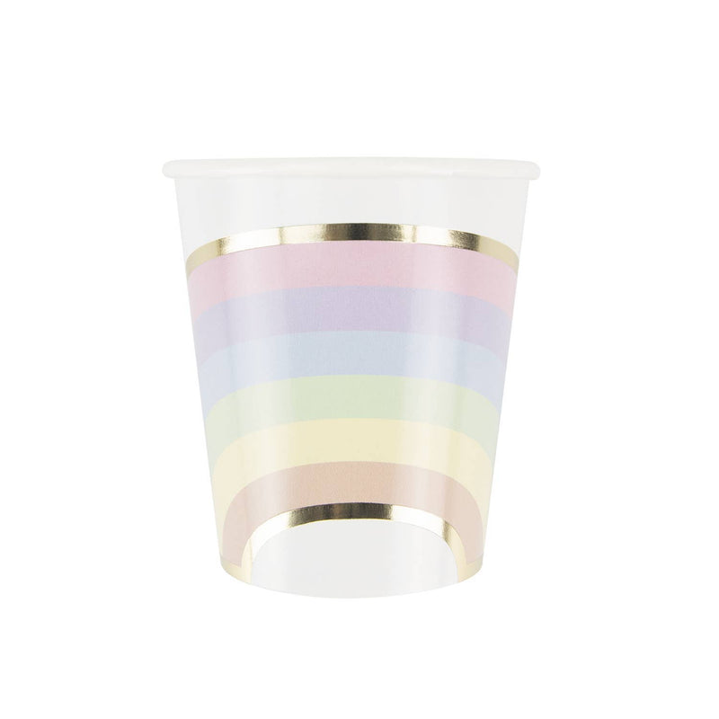 Rainbow Pastel Cups - Set Of 8
