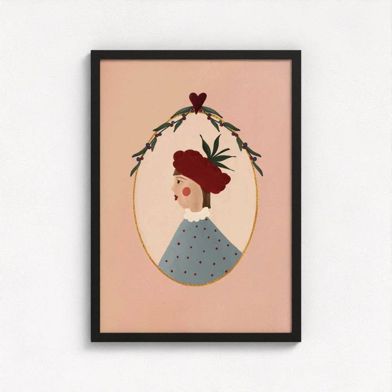 Queen of the Rodeo - Giclee Art Print - Raspberry: A3