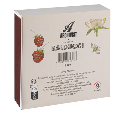 Rose Framboise Matches | Square Matchboxes