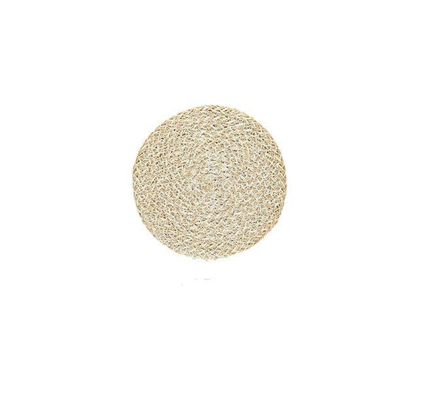 Jute Coasters in Pearl White/Natural, Tied Set of