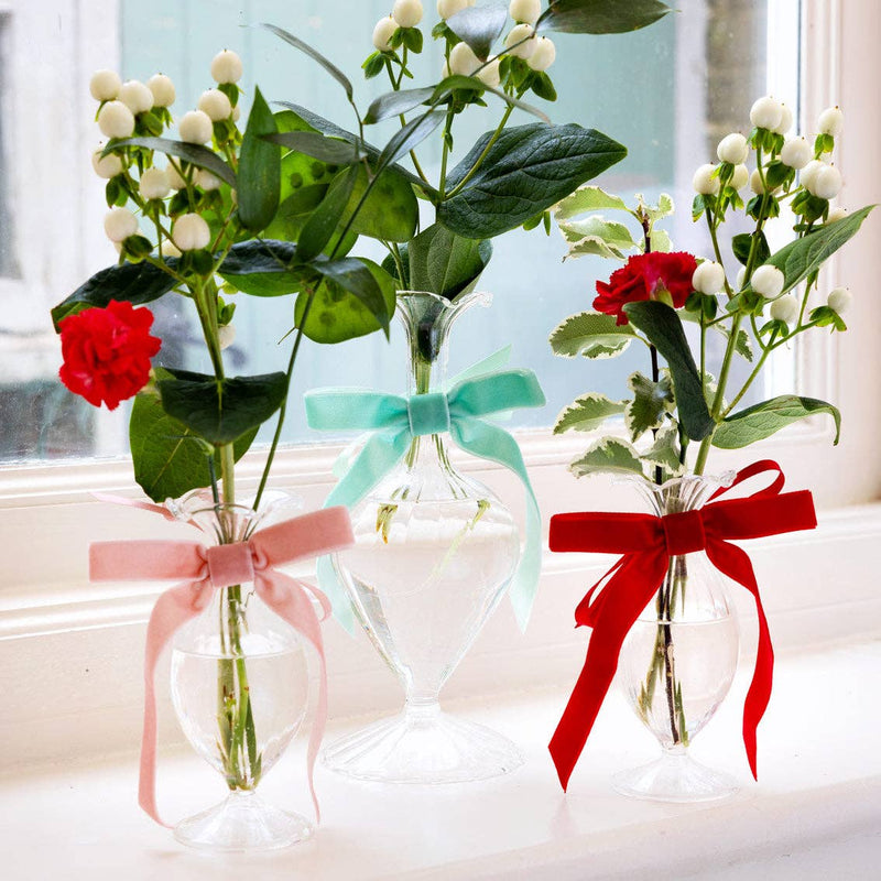 Christmas Red Velvet Bows - 8 Pack