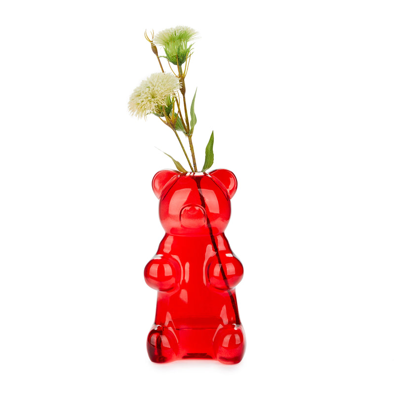 Balvi Yummy Bear Glass Vase Red Vase