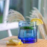 Nicola Spring - Merzouga Recycled Tumbler Glass - 200ml - Blue