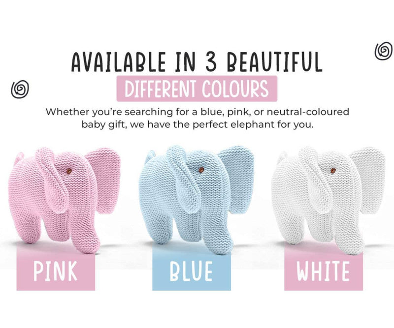 Knitted Elephant Baby Rattle