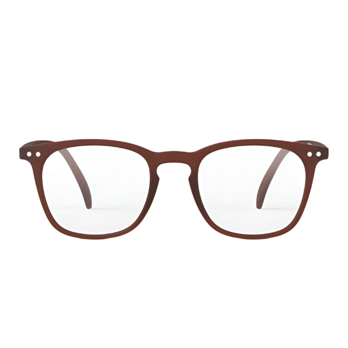 #E Reading Glasses - Mahogany